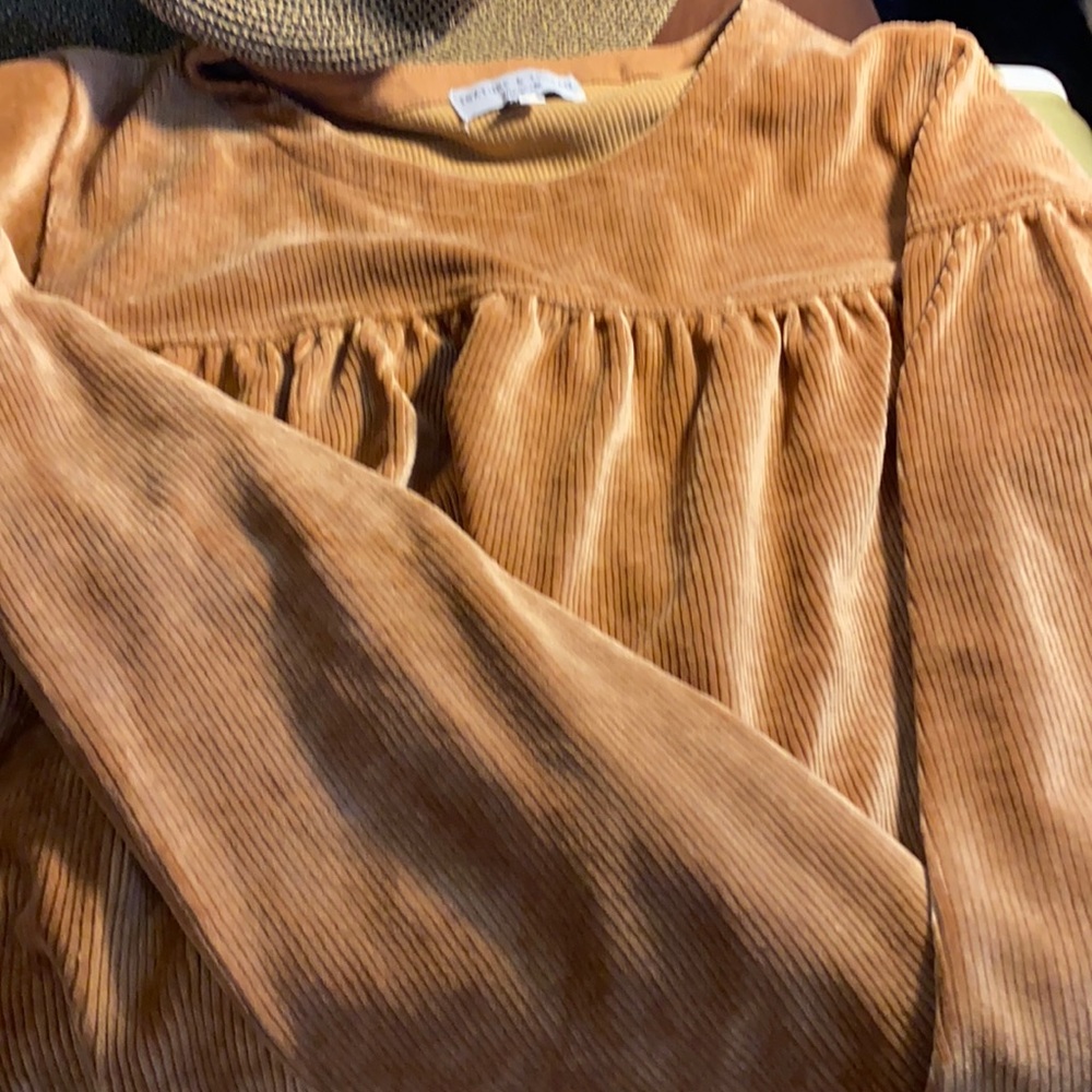 Madewell Tan Corduroy Tunic Top